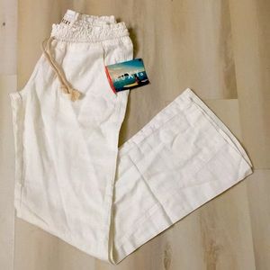 Roxy Oceanside Linen Beach Pants Small NWT